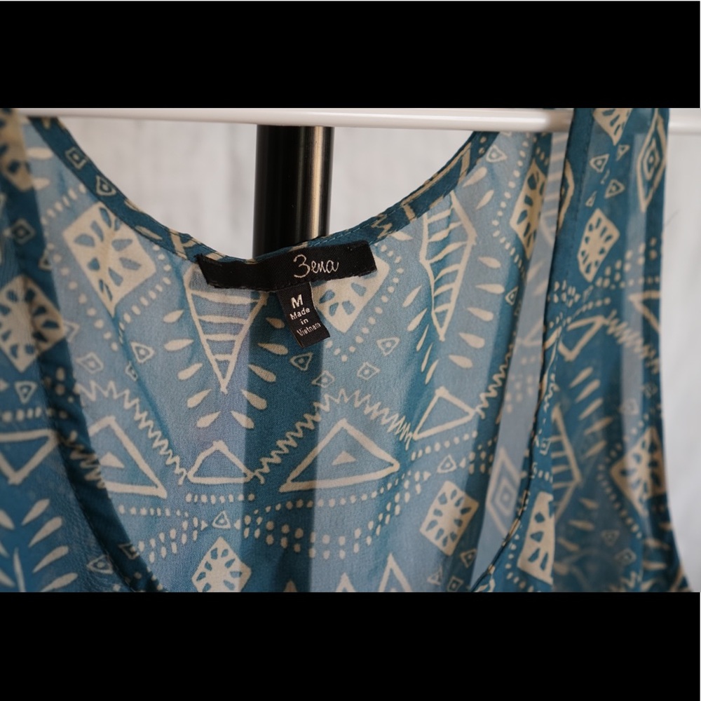 Tribal crop top front tie